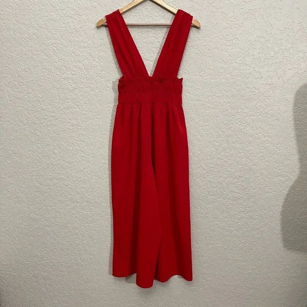 ASOS Ruched Waist Plunging Jumpsuit